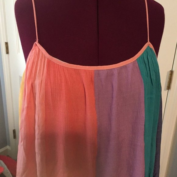 SPENCER+ ELLA LADIES SIZE MED MINI DRESS SPAGHETTI STRAPS BELTED BLOUSON - Picture 2 of 5